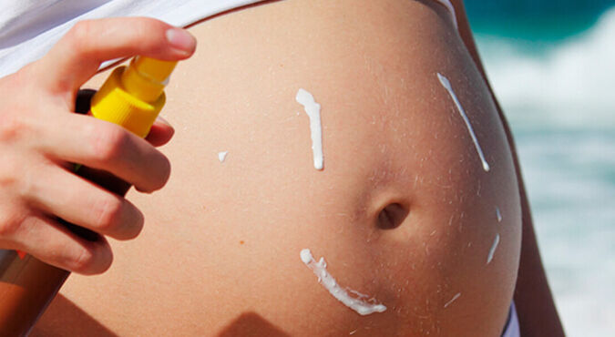 Consequências do banho de sol grávida