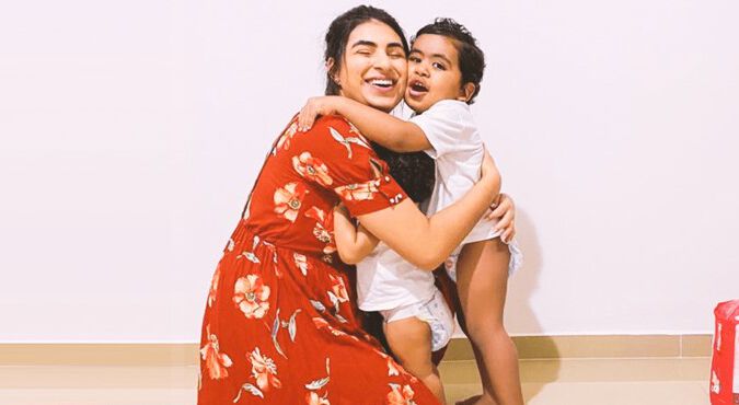 Thalia Rodrigues  e seu bebê