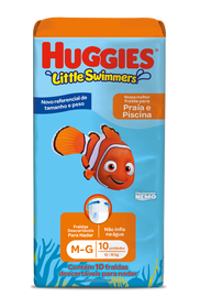 Fralda Huggies Little Swimmers M/G - 10 fraldas